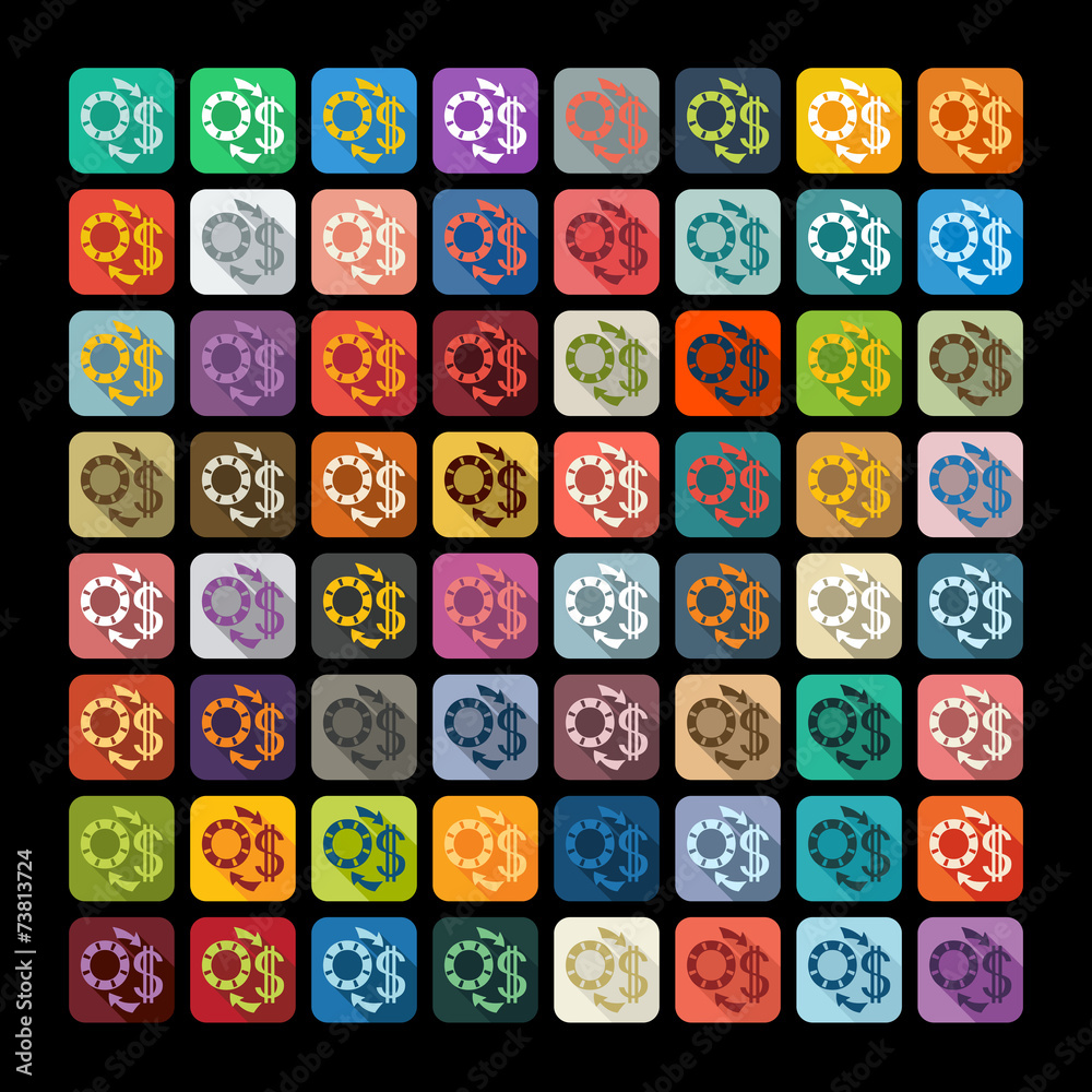Flat design: exchange chips Flat design: exchange chips