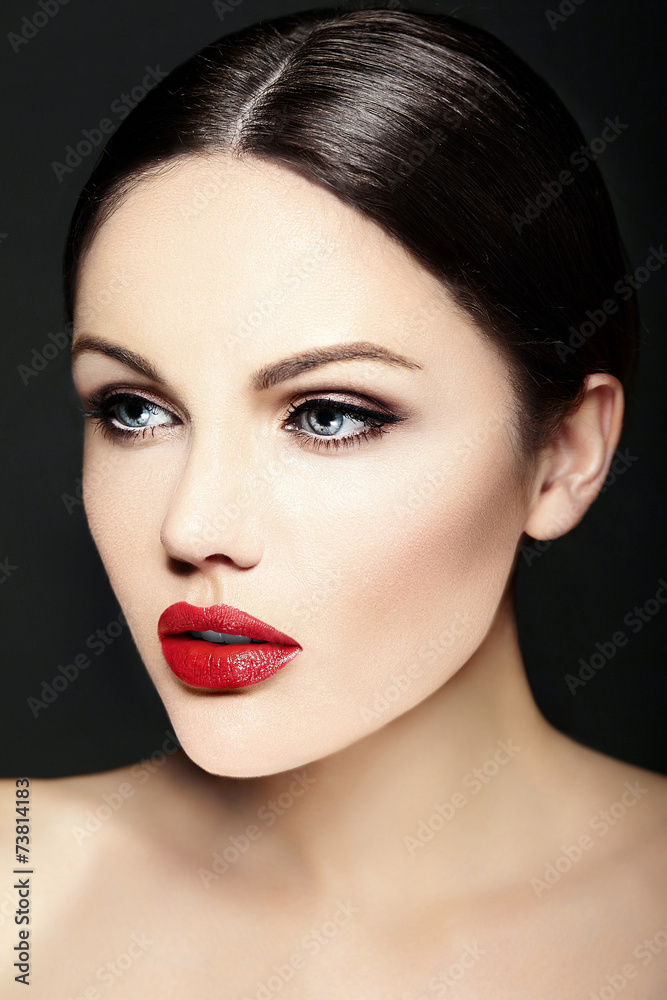 sensual beautiful model with makeup colorful lips sensual beautiful model with makeup colorful lips