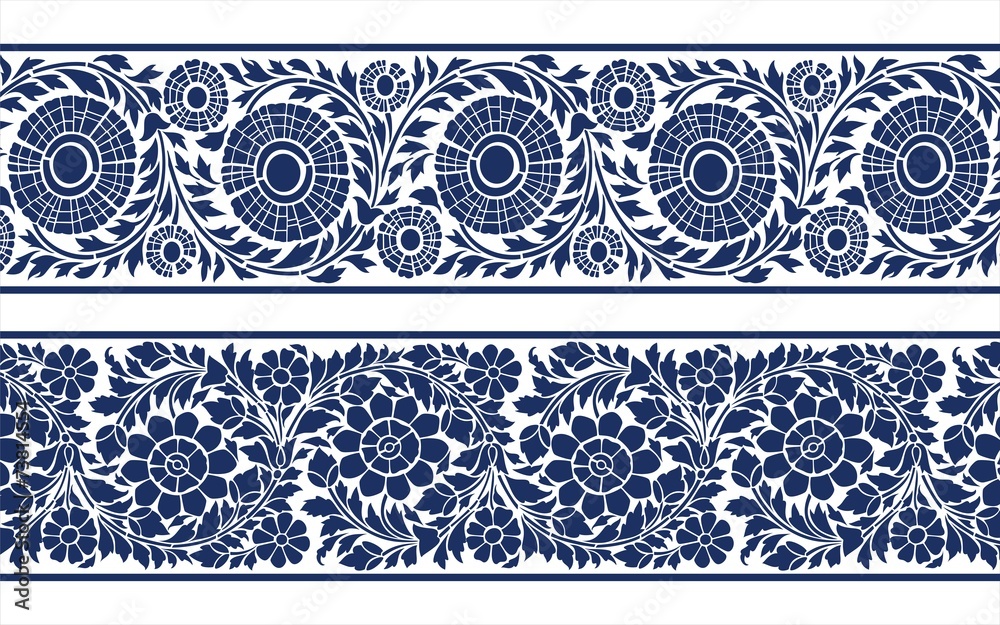 floral pattern, textile , Rajasthan, royal India Stock Vector Adobe Stock