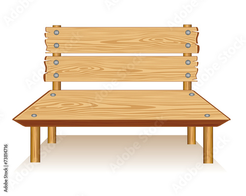 Wooden bench