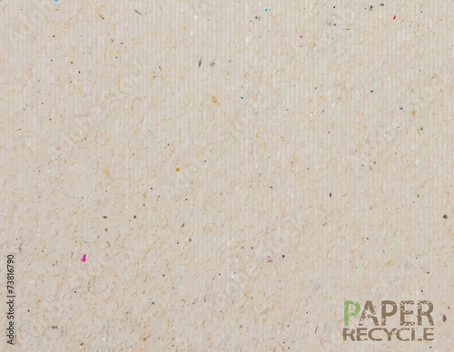 recycled paper craft stick on white background
