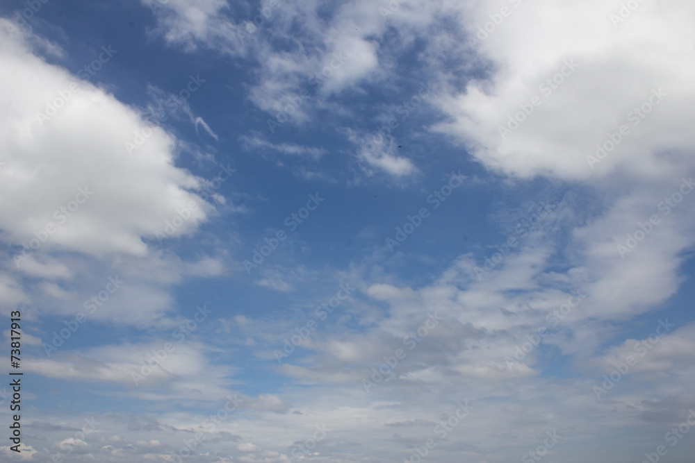 Cloudy blue sky abstract background