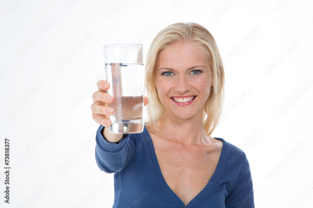 smiling pretty model on isolated background smiling pretty model on isolated background