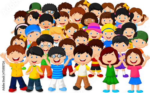 Crowd of children