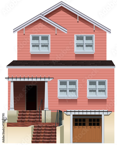 A big pink house