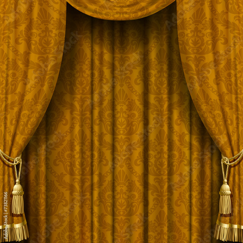 Yellow-brown curtain