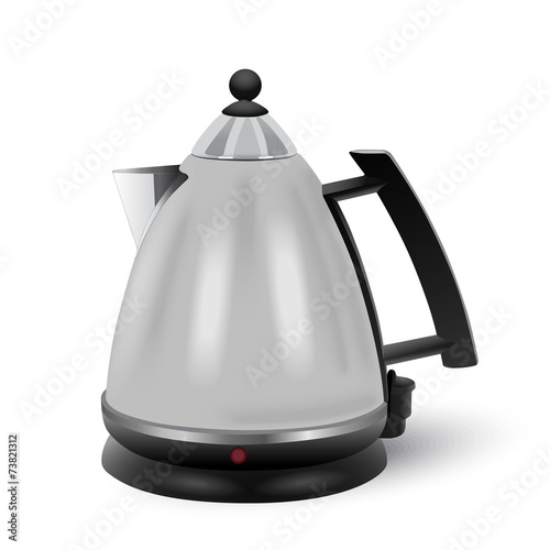 Abstract stainless electric kettle isolated