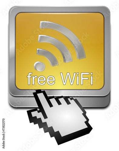free WiFi Wlan Button mit Cursor