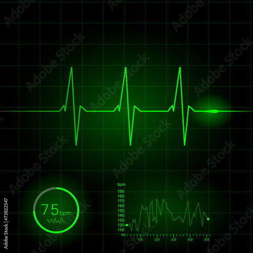 Heart cardiogram vector illustration