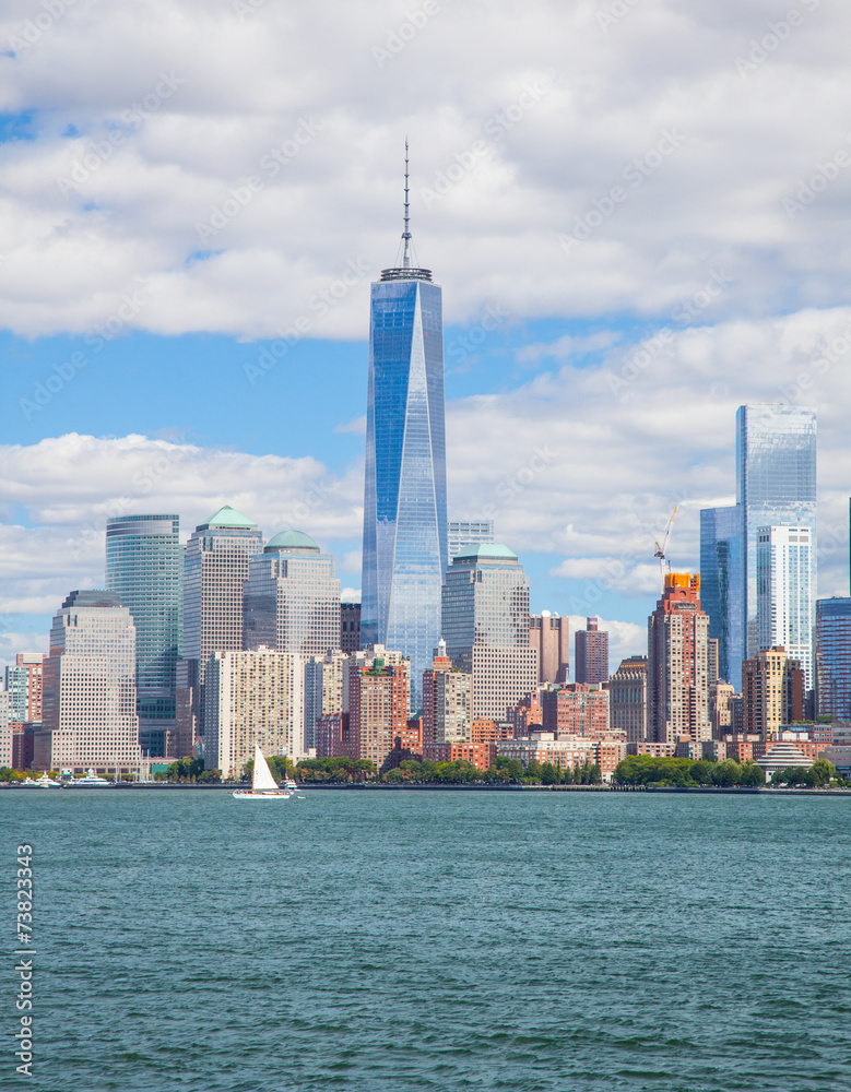 Skyline of New York City including One World Trade Center