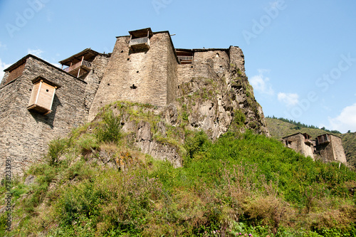 Shatili town castle photo