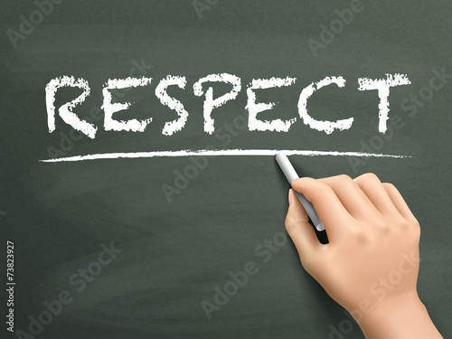 respect word written by hand
