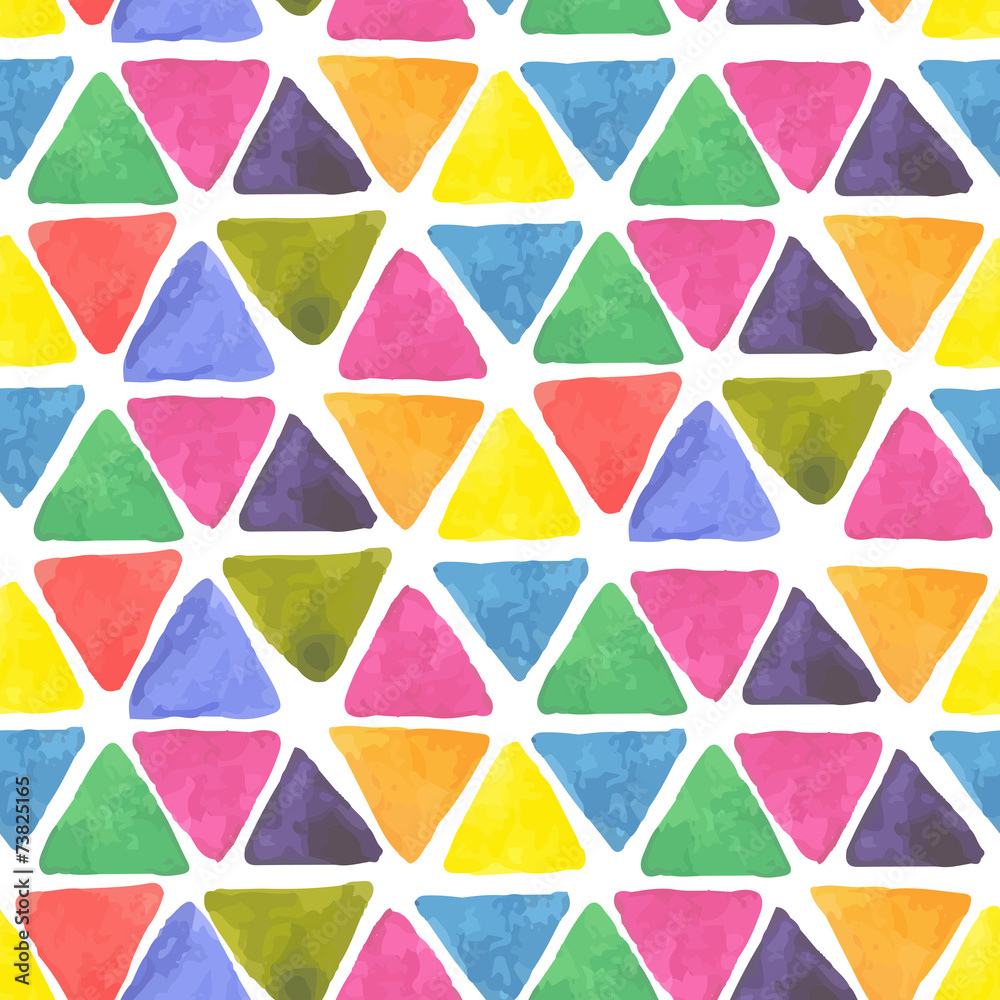 watercolor seamless pattern with triangle