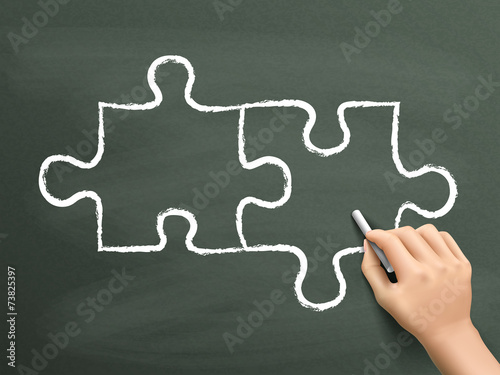 blank puzzle drawn by hand