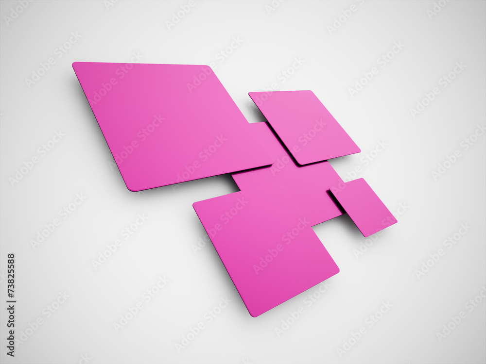 Pink abstract business cubes concept Pink abstract business cubes concept