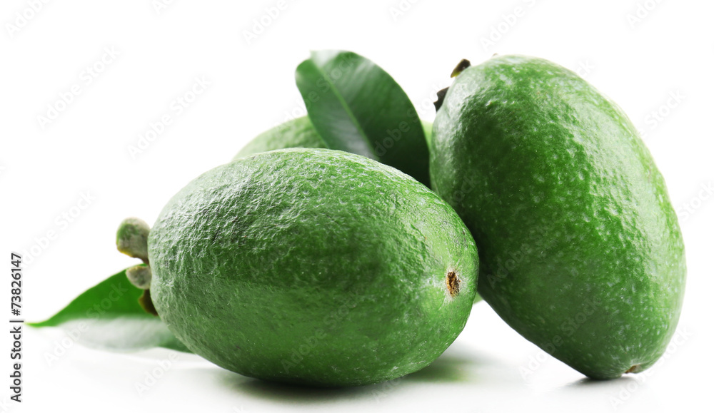 Feijoa isolated on white Feijoa isolated on white