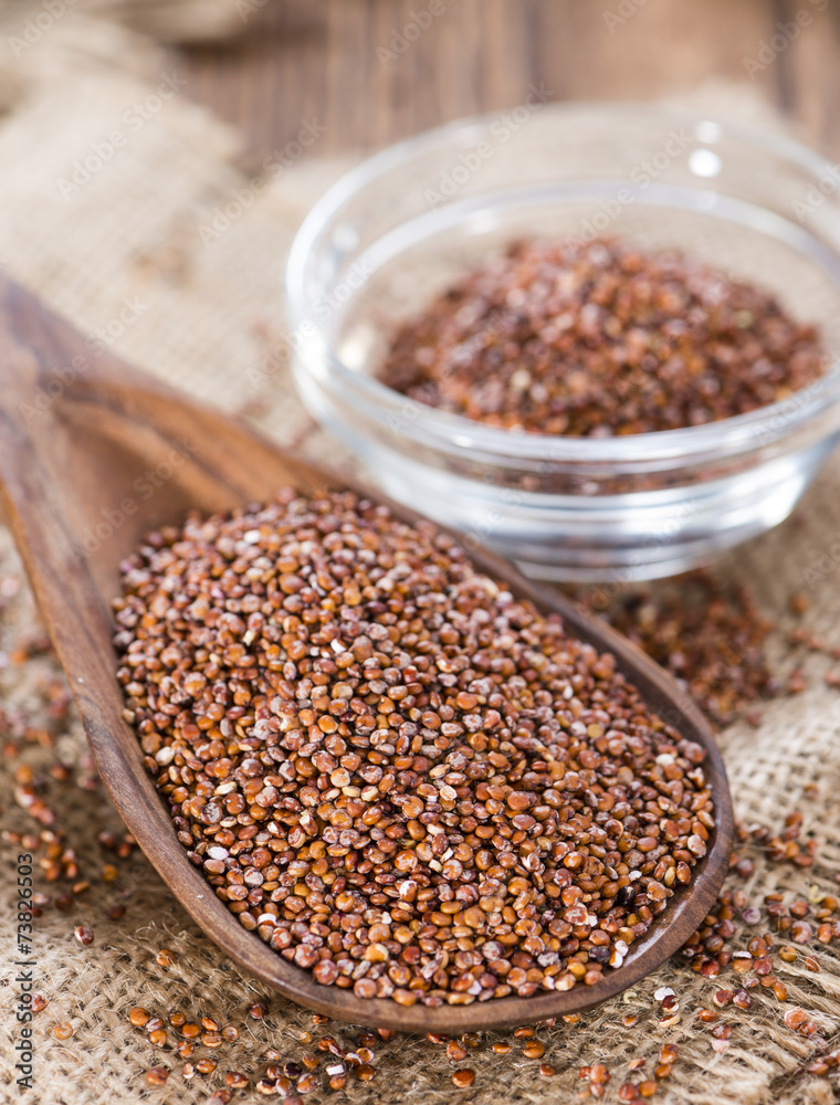 Wooden spoon with red Quinoa Wooden spoon with red Quinoa