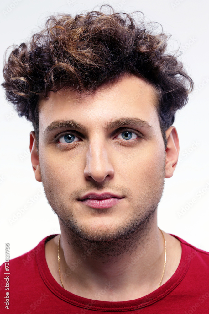 Portrait of a handsome man over gray background Portrait of a handsome man over gray background