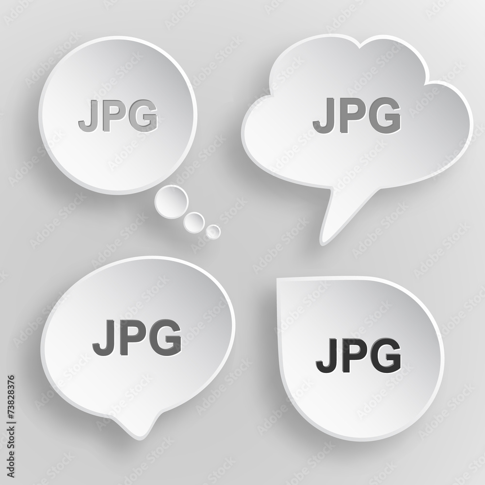Jpg. White flat vector buttons on gray background. Jpg. White flat vector buttons on gray background.