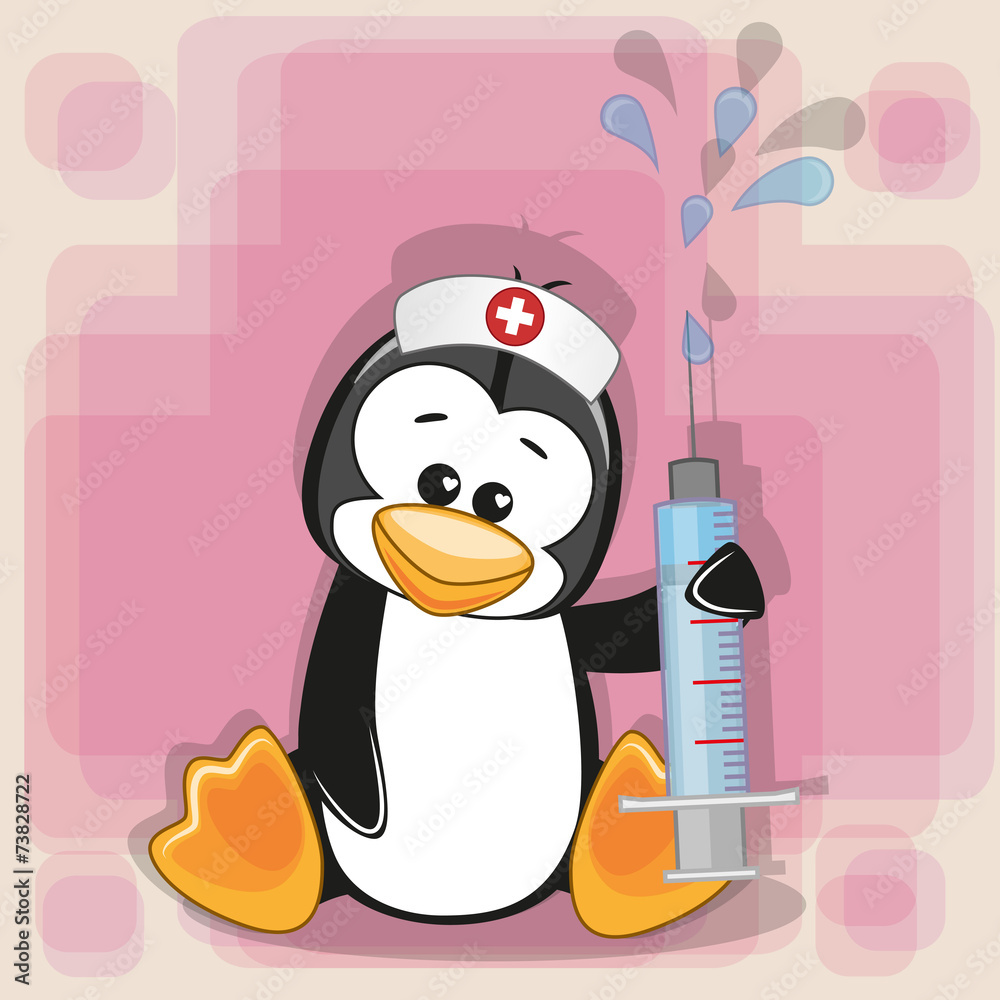Obraz premium Penguin nurse