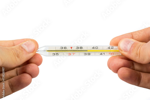 Thermometer in hand