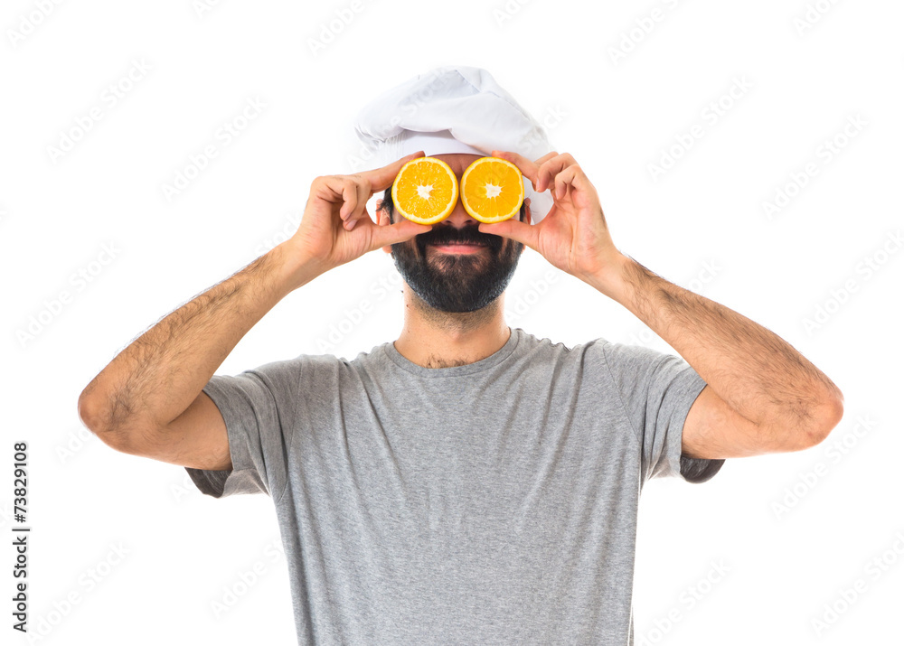 Chef with orange like glasses Chef with orange like glasses
