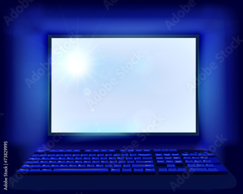 Computer screen. Vector illustration.
