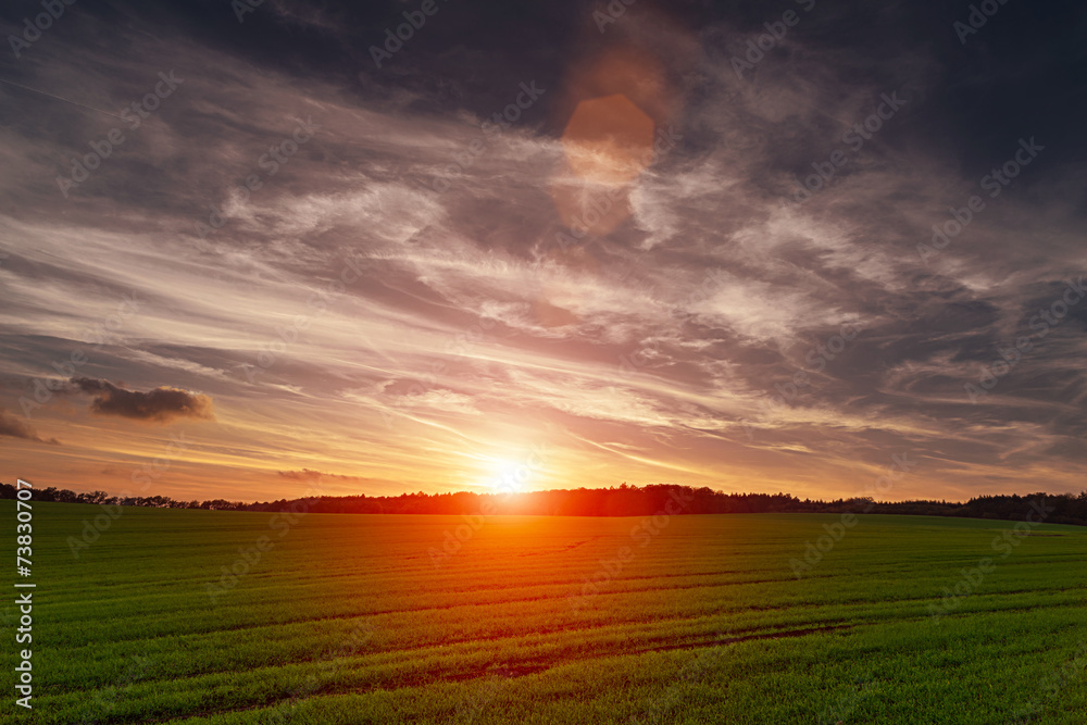 Dramatic sunset