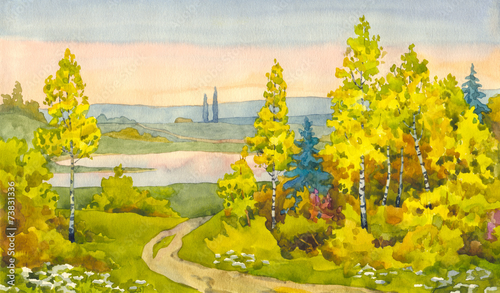 Obraz premium The path to the lake