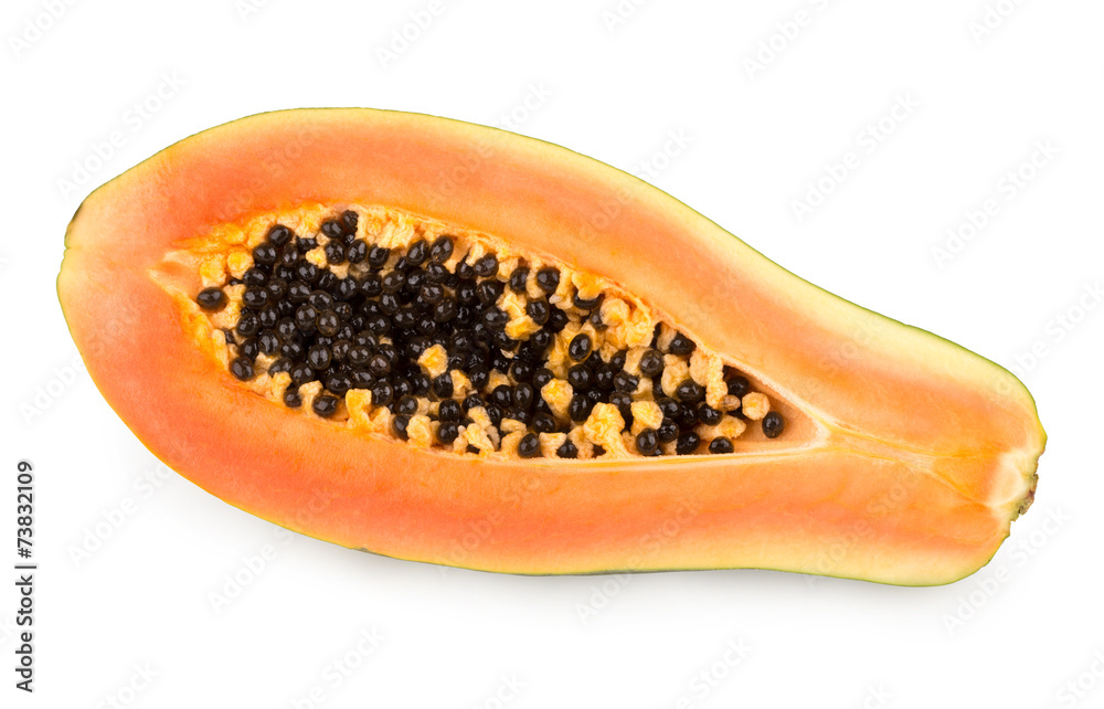 ripe papaya isolated on white background ripe papaya isolated on white background
