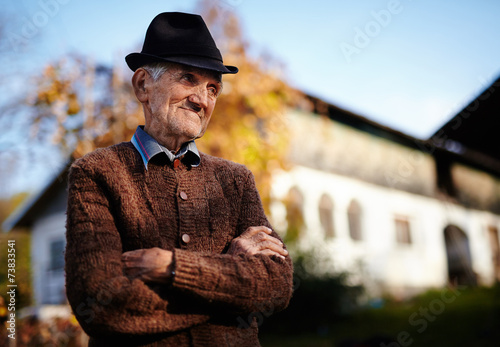 Old Romanian farmer