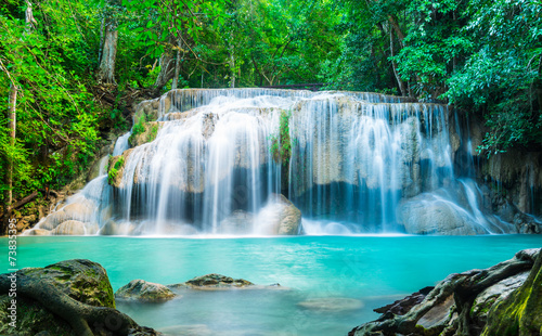 Erawan Waterfall in Thailand National Park © calcassa