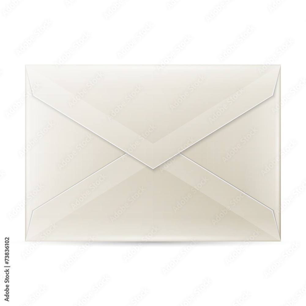 Blank envelope isolated on white background Blank envelope isolated on white background