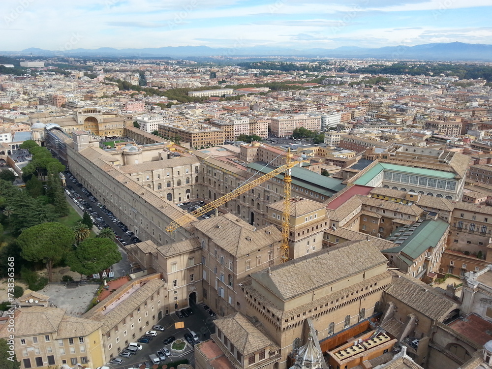 Rom, Blick auf Vatikanische Museen und Sixtinische Kapelle