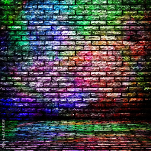 graffiti brick wall