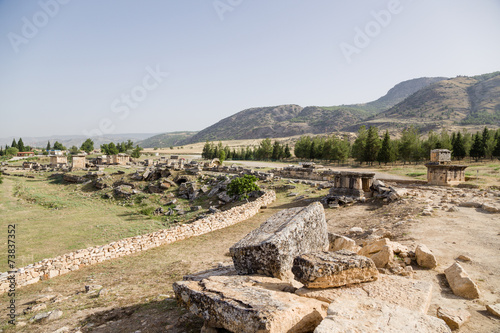Hierapolis. View of the archaeological site of the necropolis