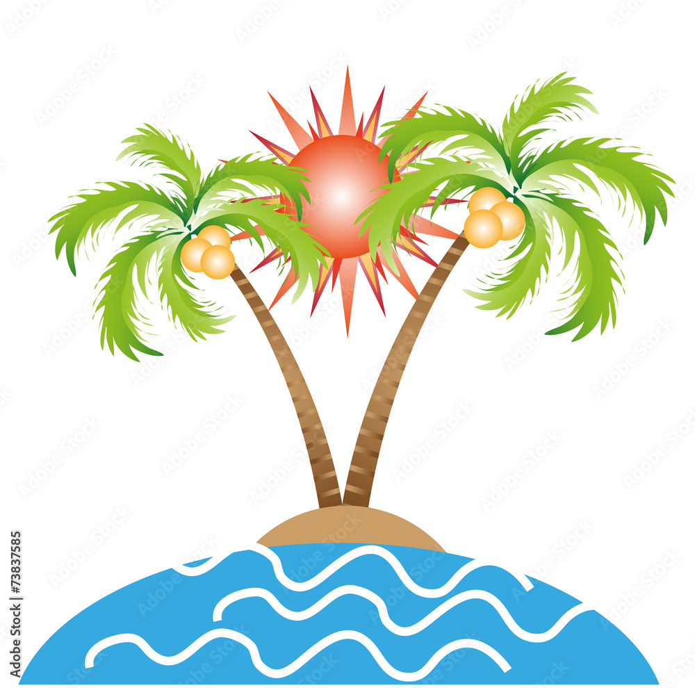 Fototapeta premium Tropical island background