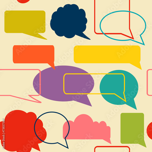 Seamless pattern with speech bubbles.