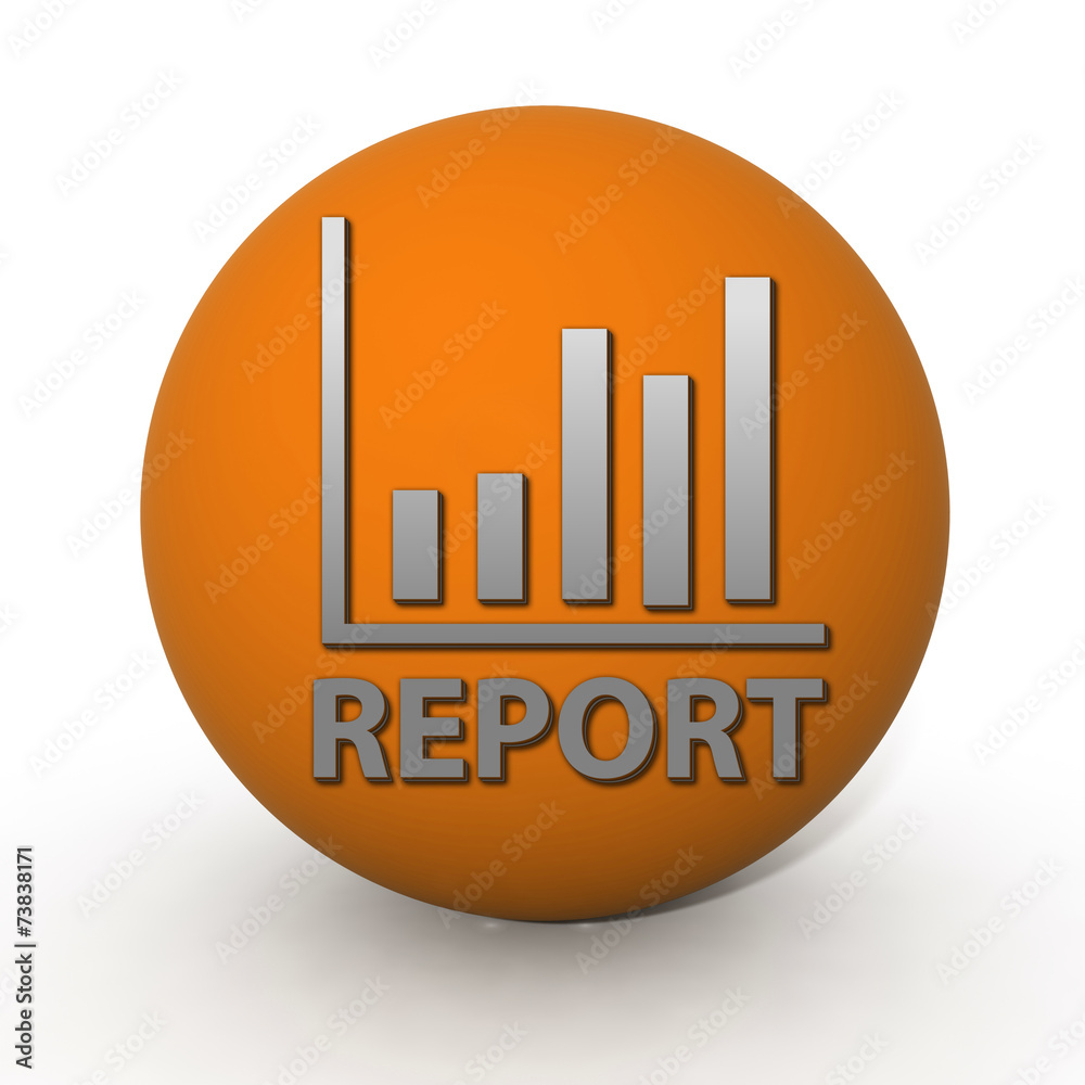 Report circular icon on white background Report circular icon on white background