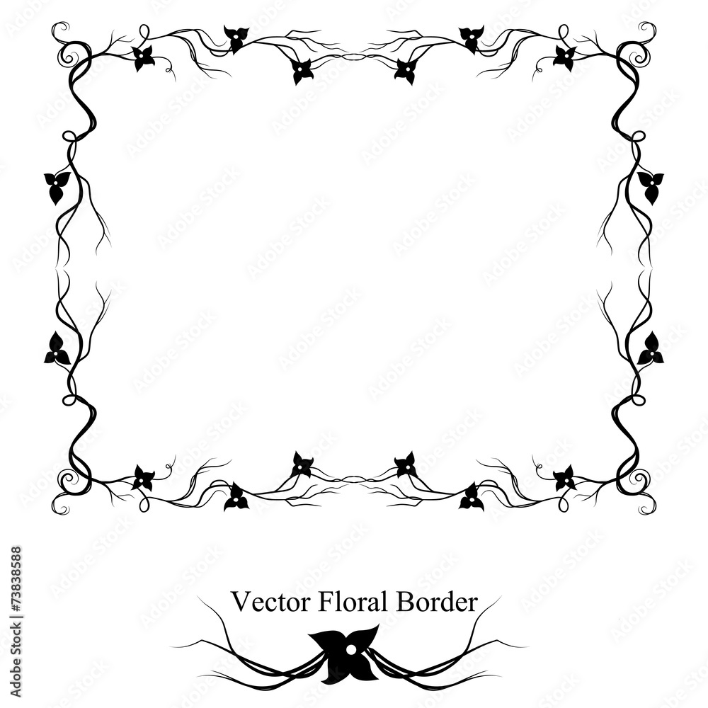 Vector Floral Border Design Vector Floral Border Design