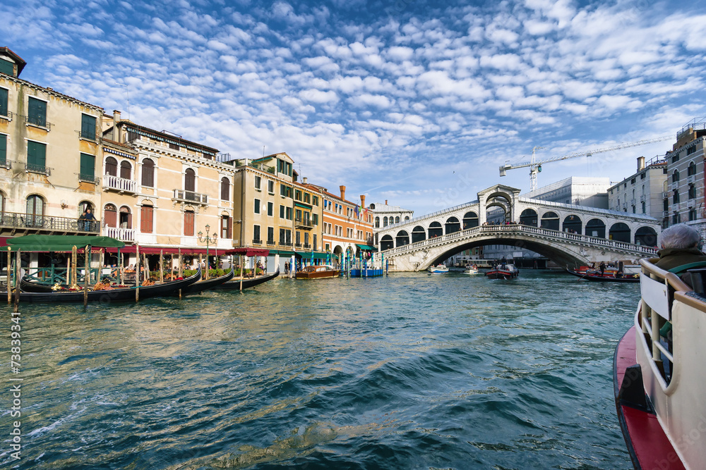 Fototapeta premium the Rialto bridge in Venice, Italy
