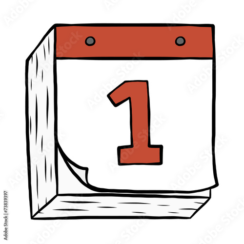red calendar with first day