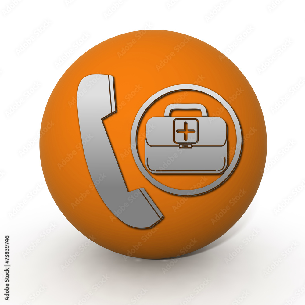 Emergency circular icon on white background Emergency circular icon on white background