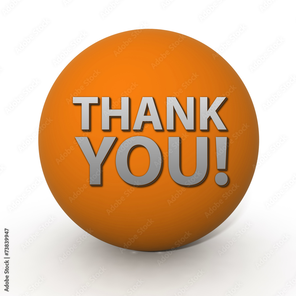 Thank you circular icon on white background Thank you circular icon on white background