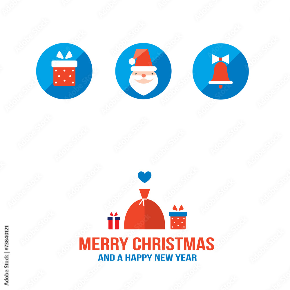 Merry Christmas and Happy New Year greeting card Merry Christmas and Happy New Year greeting card