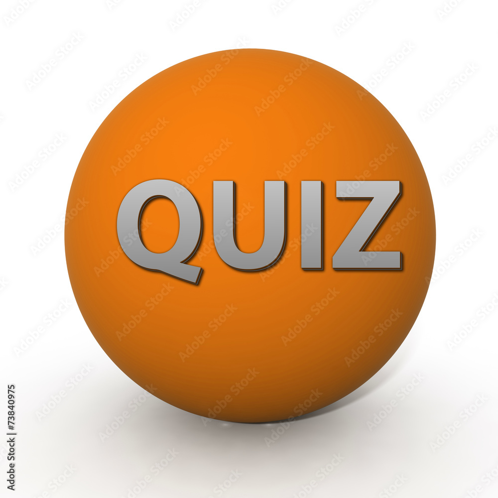 Quiz circular icon on white background Quiz circular icon on white background