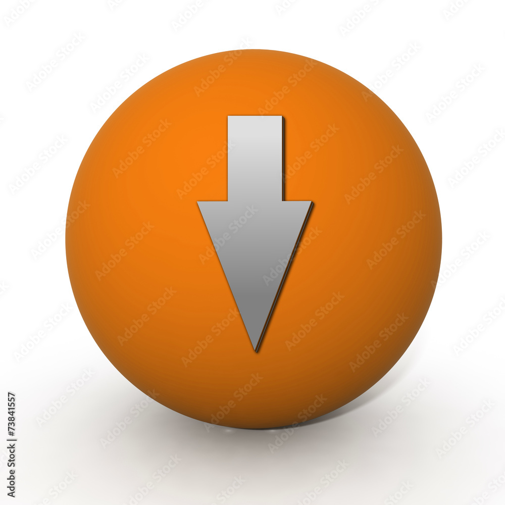 Down Arrow circular icon on white background Down Arrow circular icon on white background