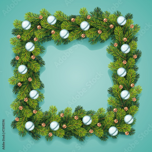 Detailed Christmas Wreath Card