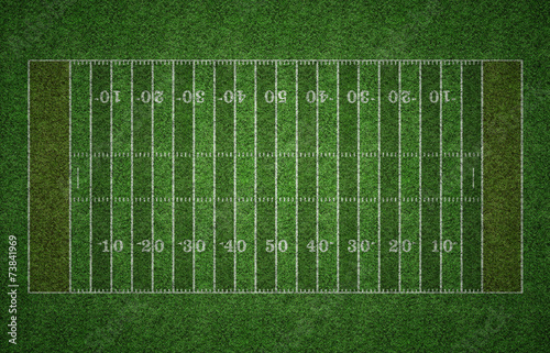 American Football Field on Grass