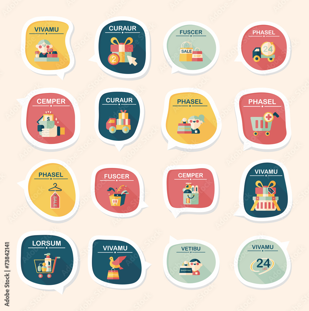 Valentine’s Day badge flat banner design background set, eps10 Valentine’s Day badge flat banner design background set, eps10